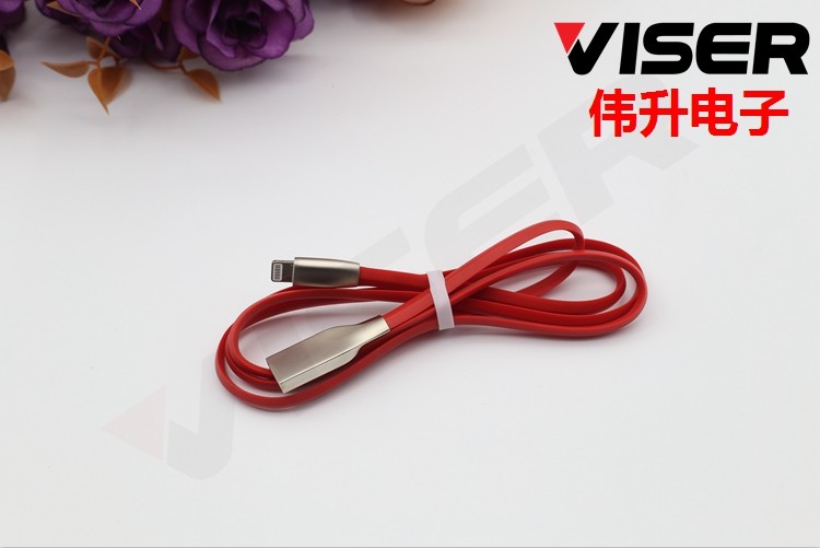 伟升VISER3D锌合金菱形果冻安卓数据线Micro面条线