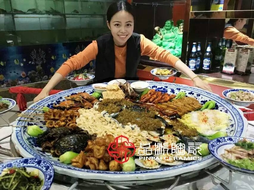 景德镇厂家生产***米大直径海鲜大盘子