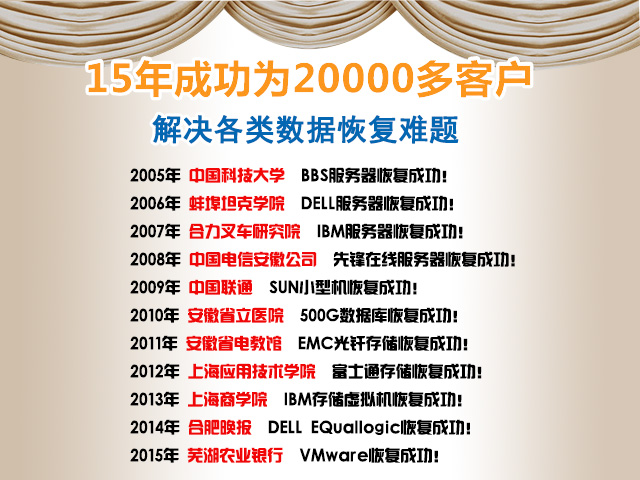 合肥***服务器数据恢复公司