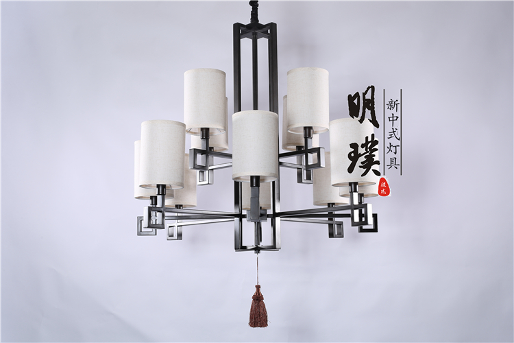 明璞四川成都新中式|全铜新中式吊灯|展厅新中式吊灯定制厂家