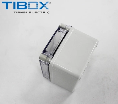 TIBOX防水接线盒室内塑料过线盒透明盖防溅盒工控盒