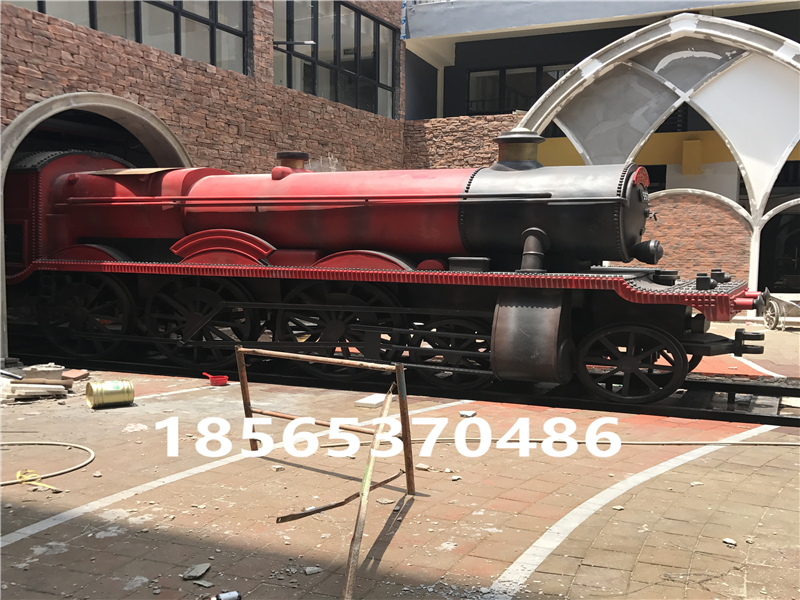电影道具模型雕塑玻璃钢仿真蒸汽火车小品摆件定制