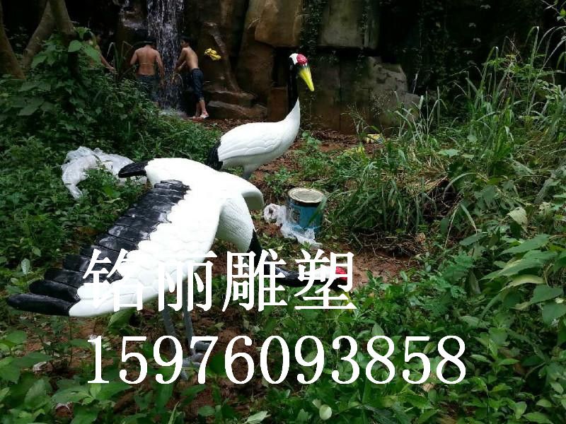 佛山铭丽玻璃钢雕塑仿真鹤 树脂仙鹤商场公园装饰品