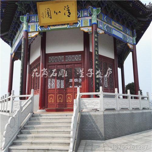 石雕栏杆_浮雕线雕栏板加工制作安装_盛庐石材
