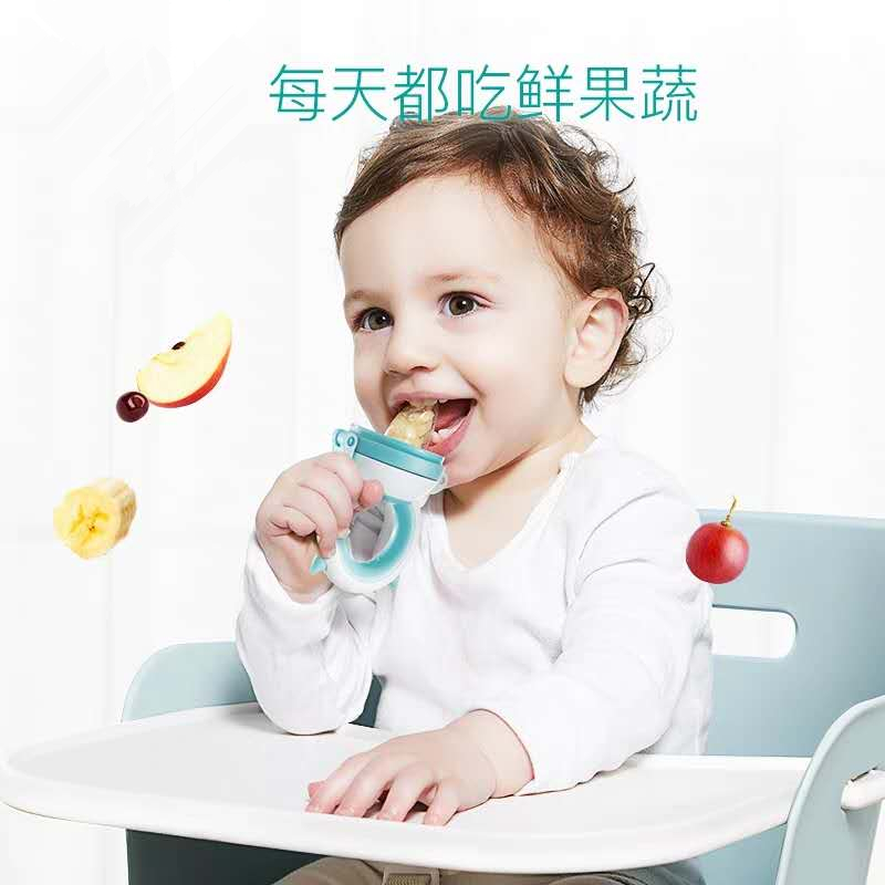 雪卡儿婴儿食物咬咬袋果蔬乐磨牙棒 宝宝吃水果辅食器硅胶牙胶