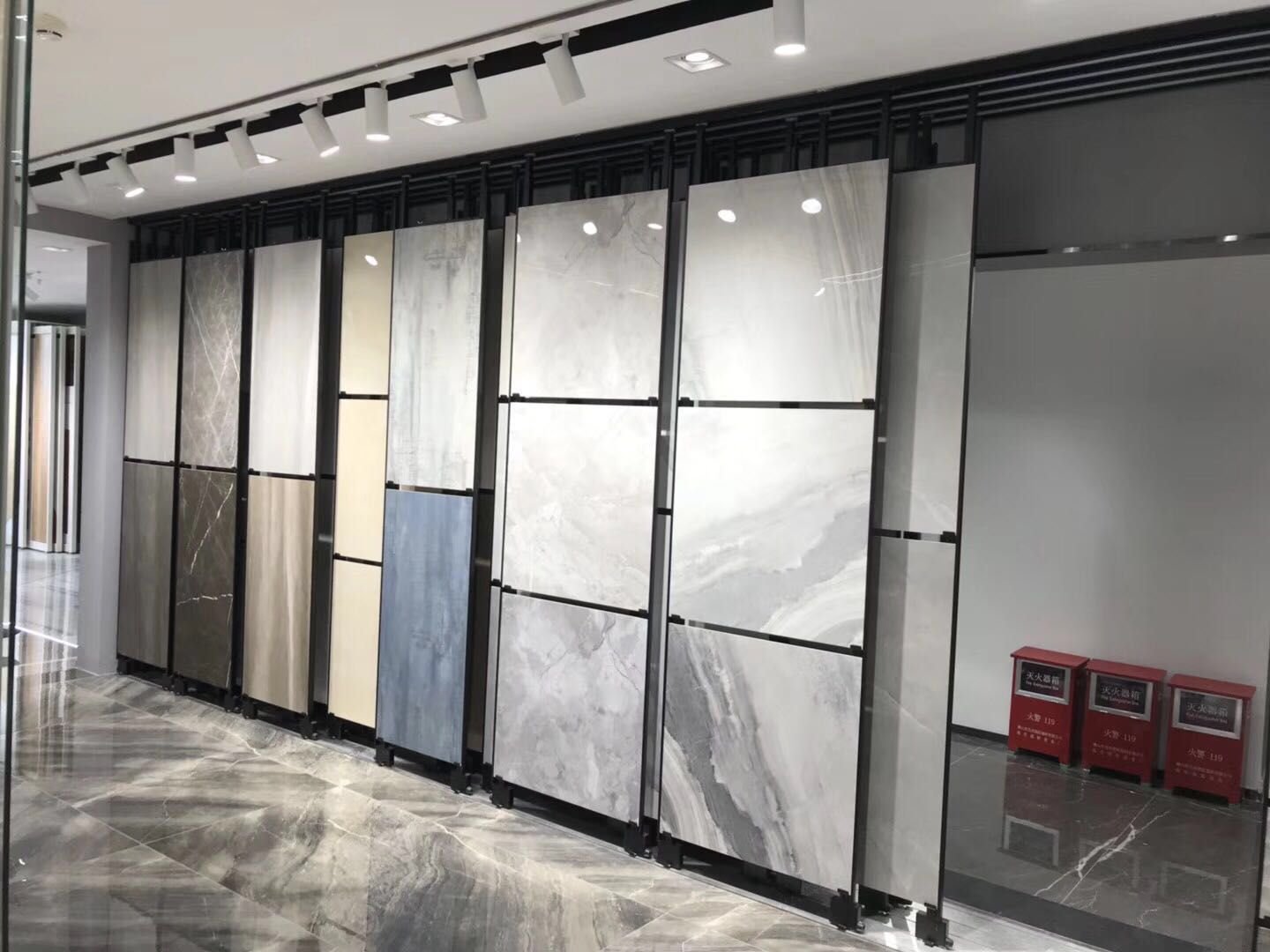 立式单面双面样板砖展示架子商品陈列挂钩铁艺木地板展架
