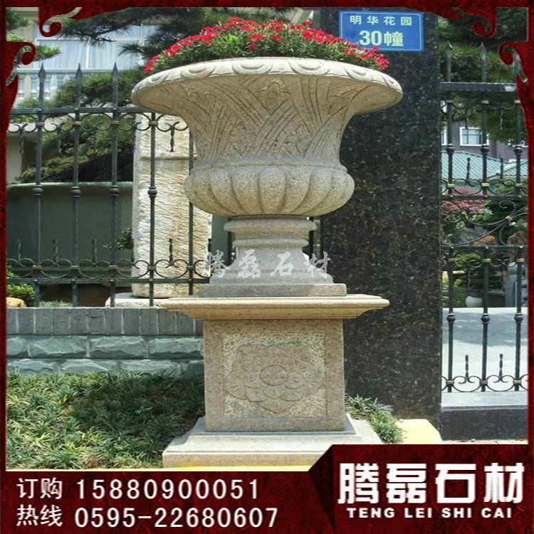 福建石雕花盆 石雕花盆价格 腾磊
