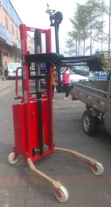 鸿福牌手动电动可倾式油桶翻转倒料车