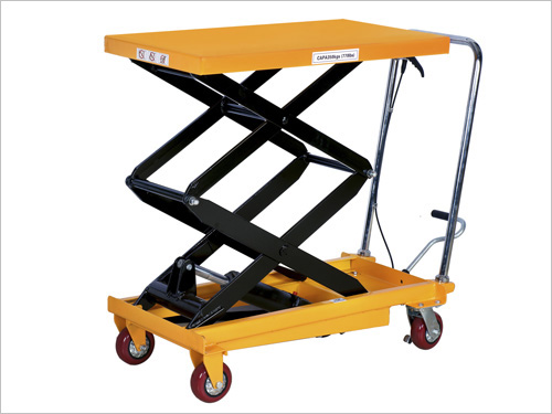 松岗手动脚踏堆高升高平台车，载重300-2000kg