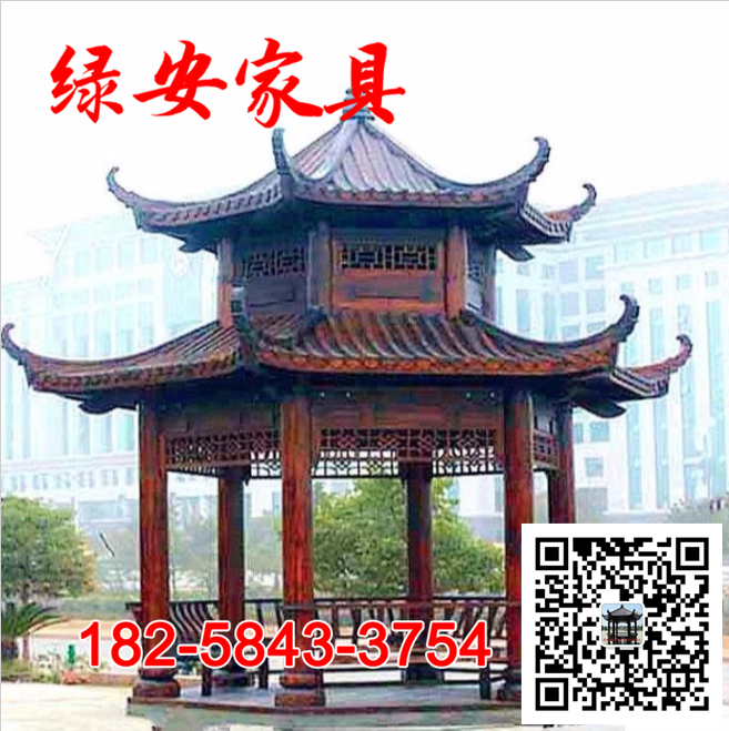 广东茂名凉亭厂家 户外防腐木凉亭长廊 防腐木亭子安装订做