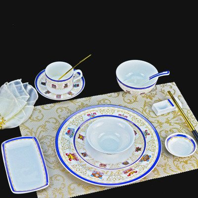景德镇***餐厅批发用品 会所饭店包厢餐具 酒店摆台套装