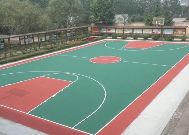 兰州硅PU篮球场塑胶面层