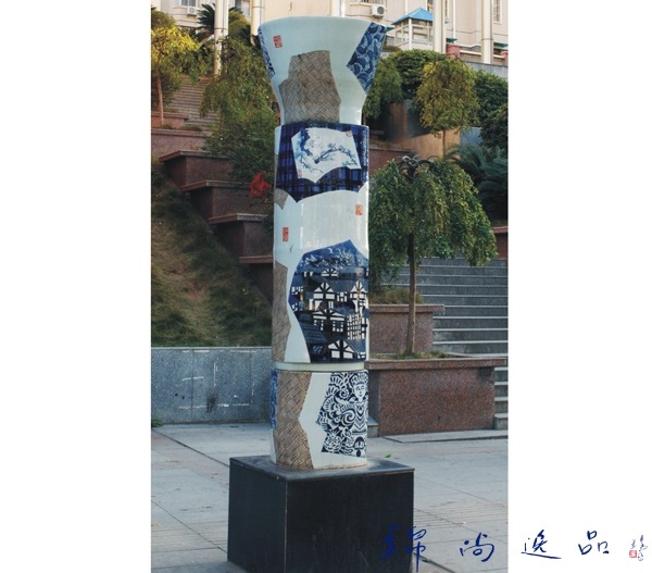 ***端典雅陶瓷灯柱 陶瓷灯柱 陶瓷灯柱又高又大陶瓷景观灯柱