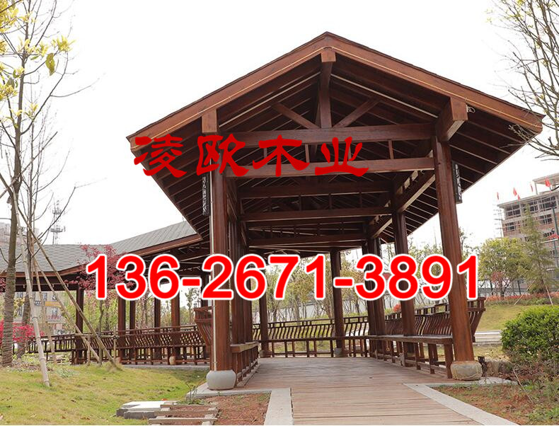 古建筑防腐木长廊