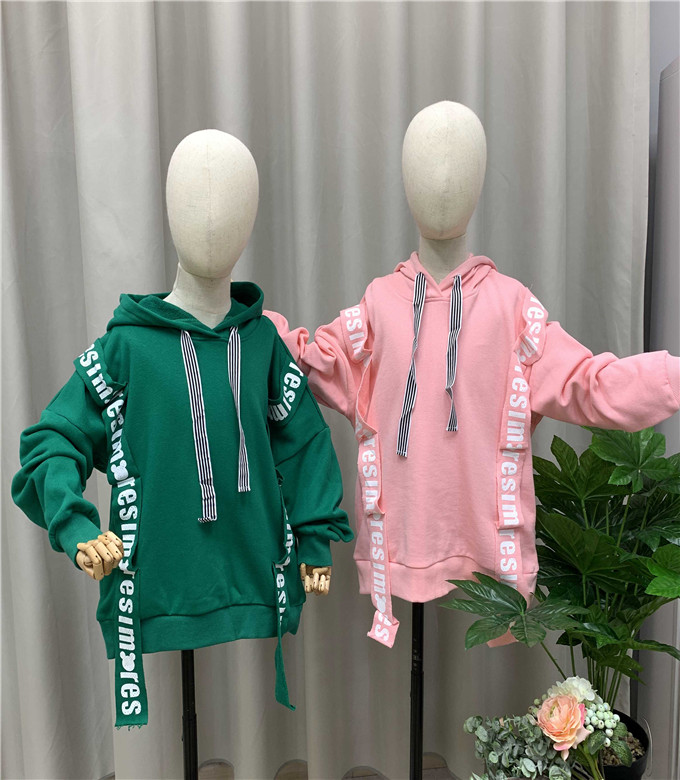 杭州【小方块&小美眉】大童卫衣厂家童装批发品牌折扣走份