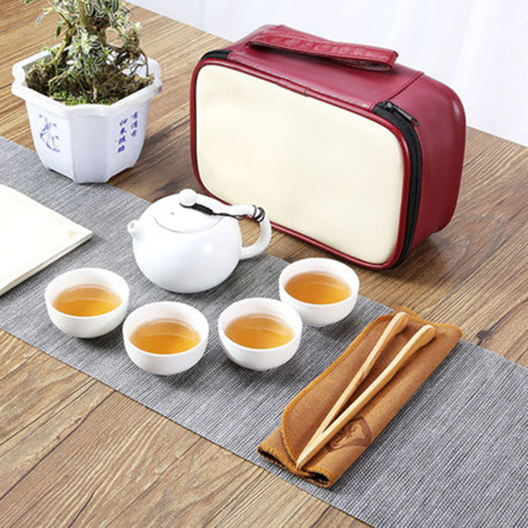 茶具简约一个人 便携便携户外旅行功夫茶具套装 家用陶瓷迷你