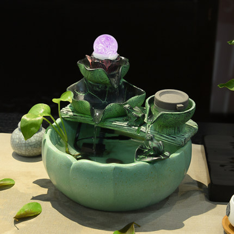 陶瓷喷泉流水摆件雾化加湿家用送节礼品