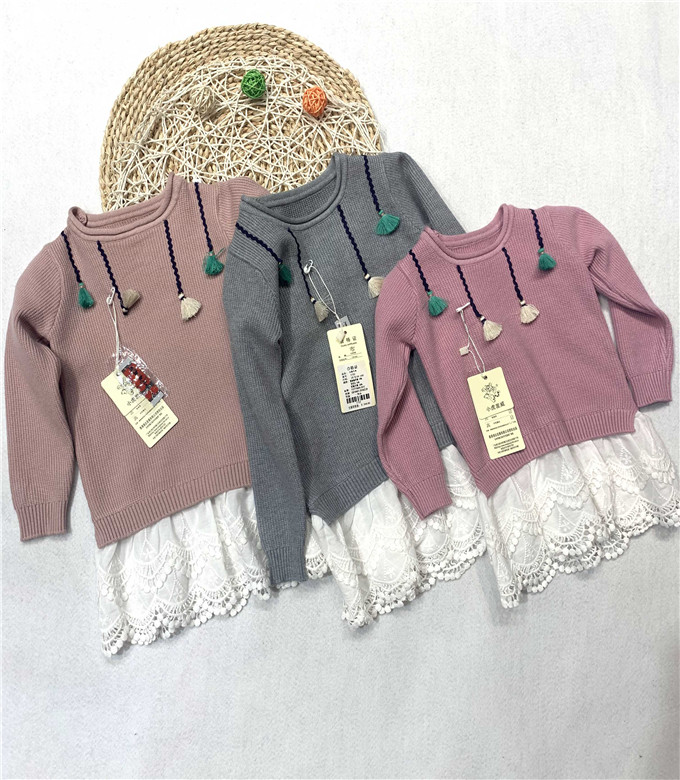 广州【新月儿】儿童毛衣进货渠道品牌折扣童装一手货源走份