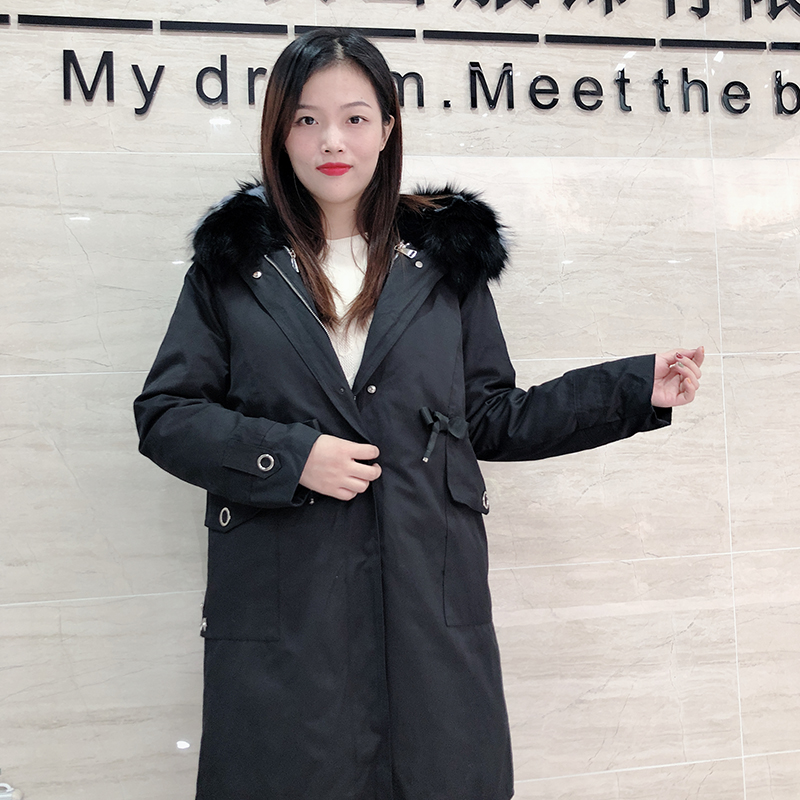 【蒂尔斯】19年冬季皮草派克服 品牌折扣女装货源批发