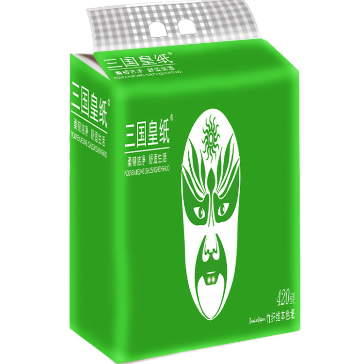 三国皇纸系列产品以竹浆纸为主打主推中***市场亦有柔多多超柔