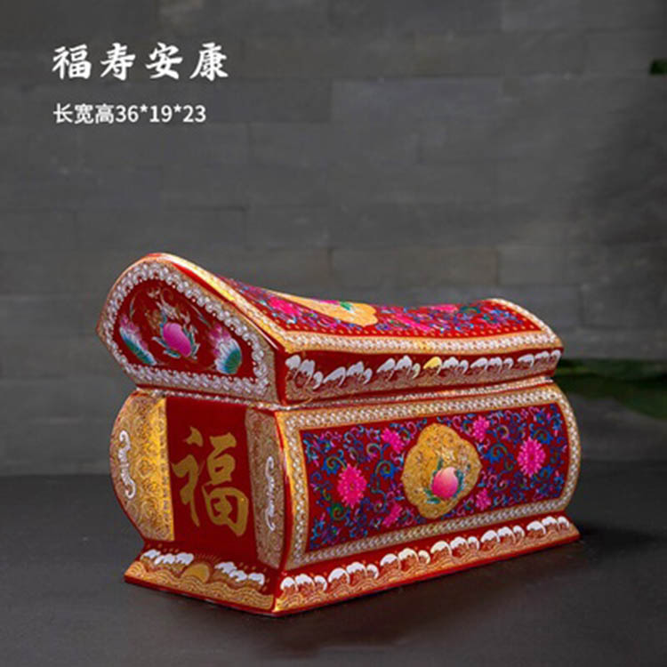 骨灰盒男女通用标准***雕刻老人寿盒陶瓷棺材陶瓷殡葬
