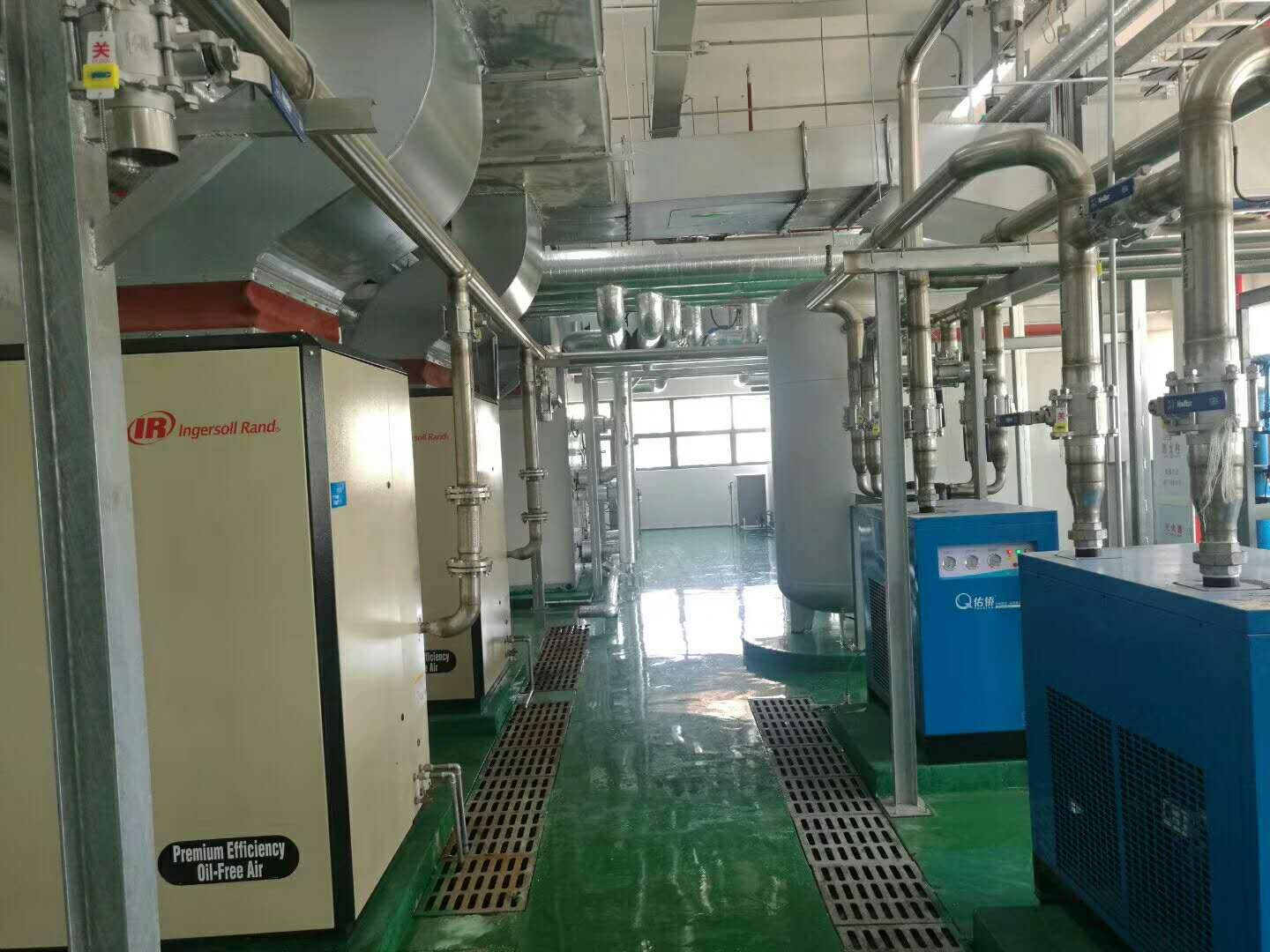 空压机房及整厂镀锌不锈钢压缩空气管道安装工程