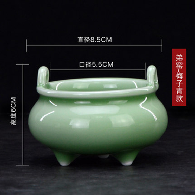 陶瓷香炉供佛焚香线香炉家用室内净化空气供奉宣德炉盘香薰炉