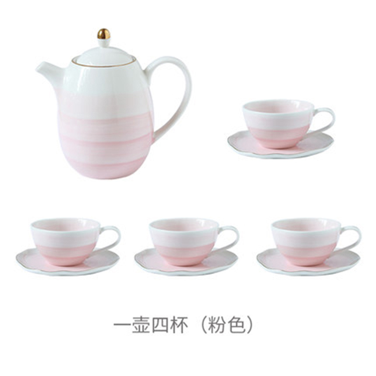 北欧情侣咖啡杯套装陶瓷日式下午花茶茶具小***手绘咖啡杯碟彩盒