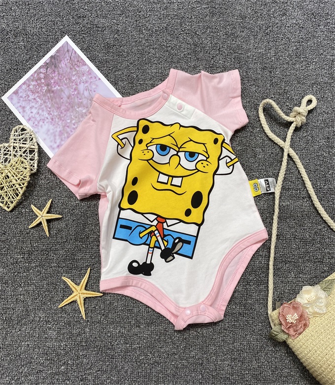 株洲【海绵宝宝】新款品牌童装儿童连身衣***品牌童装尾货