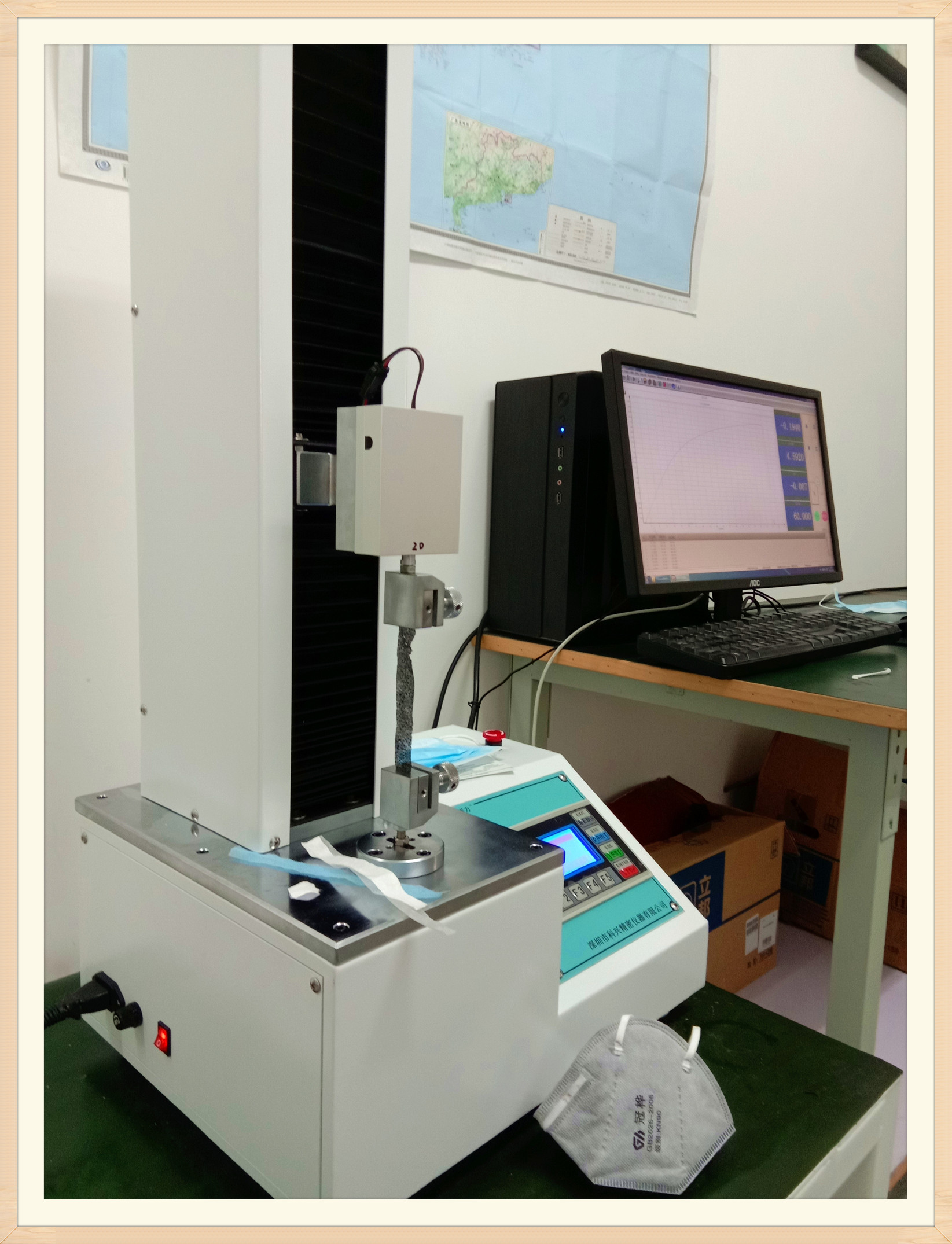 N95口罩呼吸阀拉断力试验机 热熔胶粘结强度试验机