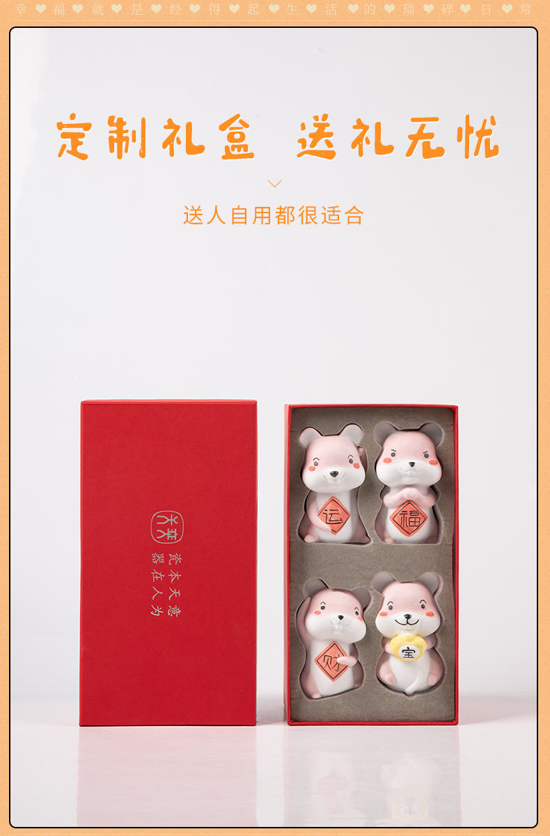 包邮景德镇仿真雕塑陶瓷动物宠物狗工艺品客厅书房风水装饰摆件