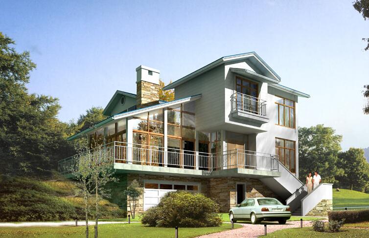 河南轻钢结构别墅_住宅_房屋_建筑_中宅轻钢别墅