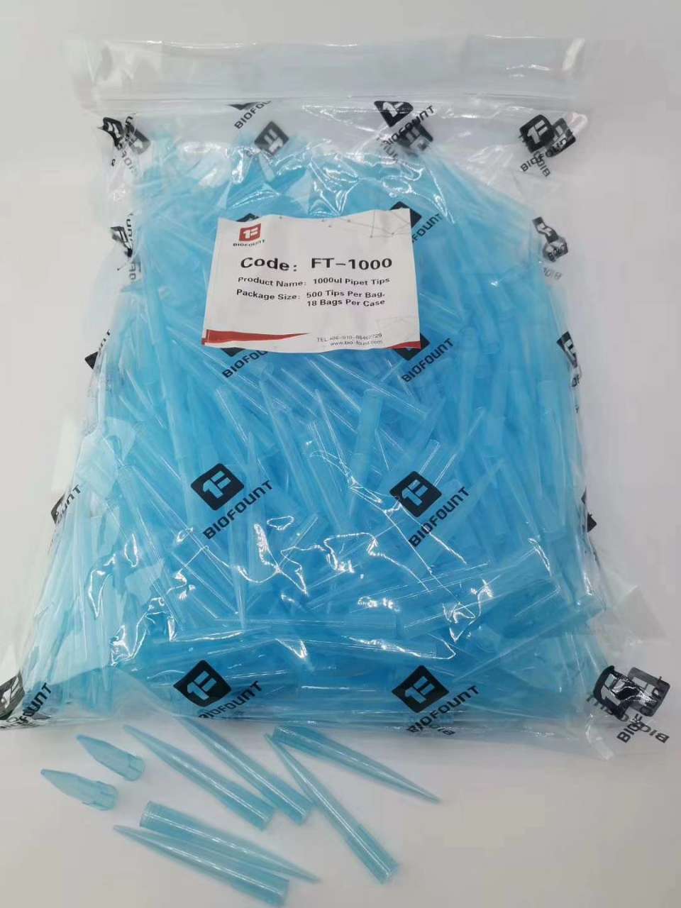 1000ul吸头 500个/包,18包/箱 BIOFOUNT
