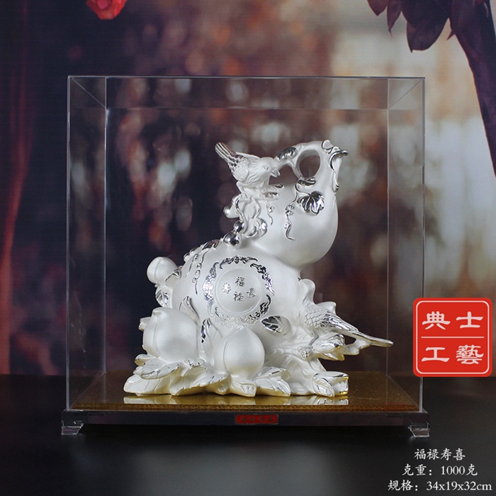 供应福禄寿喜纯银摆件、适合公司开业上市乔迁周年活动留念礼品
