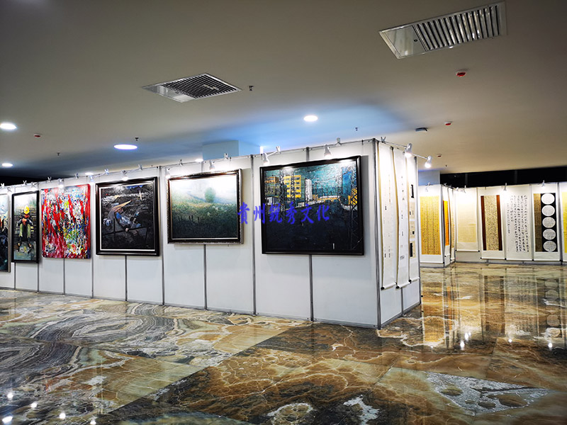 大学书画作品展板，学生书法作品展板出租，贵阳挂画展板租赁