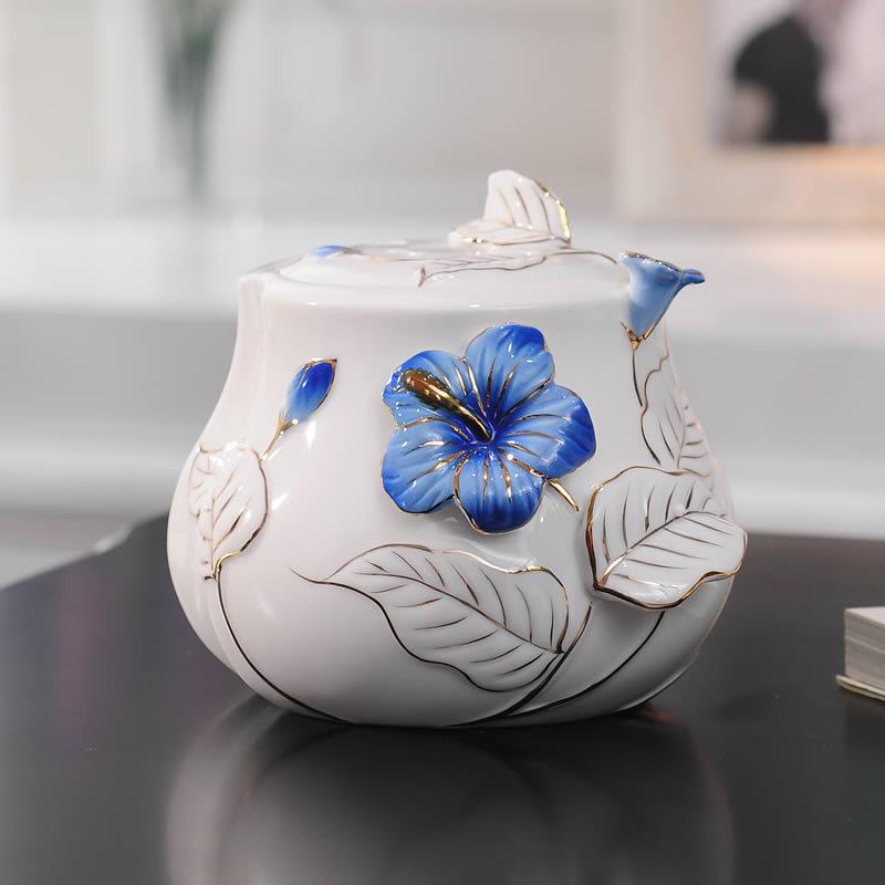 陶瓷加湿器定制 白菜型描金陶瓷加湿器