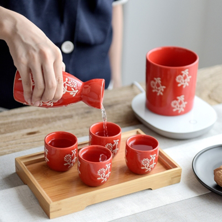 家用陶瓷酒壶 日式酒具套装 创意清酒仿古温酒器小烈酒杯