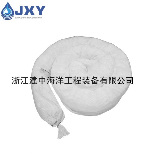 白色工业吸油索吸油拖栏吸油棉条化学吸液索