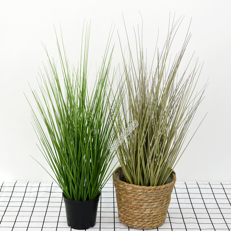 树猫阻燃芦苇草60cm仿真洋葱草盆景狗尾巴草假绿植室内装饰