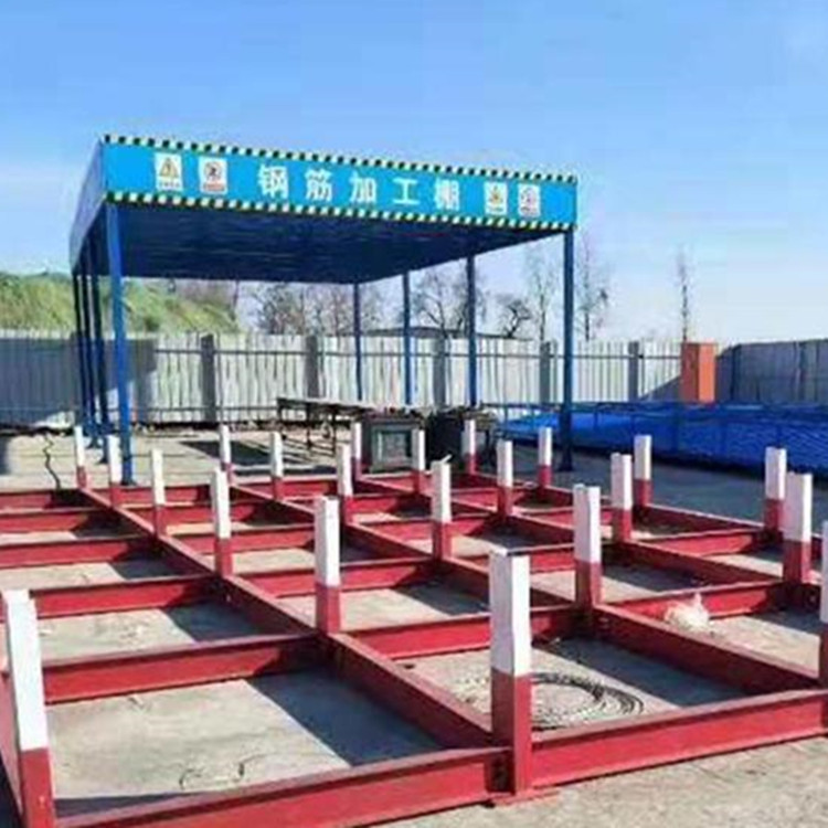 尚兆员工实名制安全通道 茶水休息亭 工地钢筋防护棚厂家