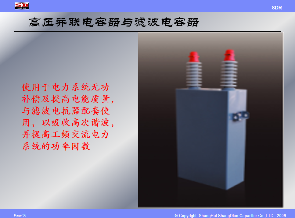 上海上电电容器有限公司 高压并联电容器
