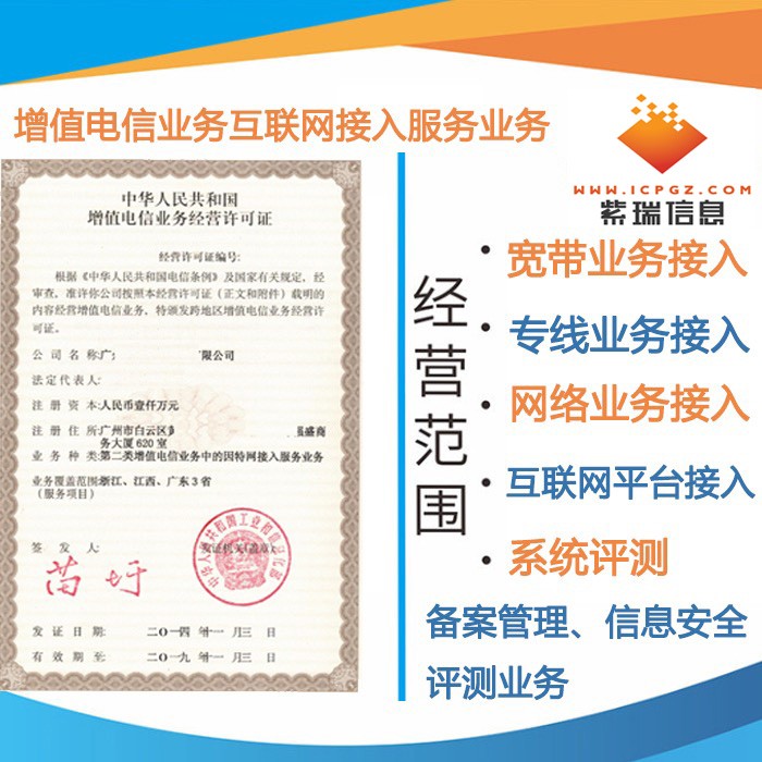 ISP许可证/ISP代办/互联网接入服务/增值电信业务