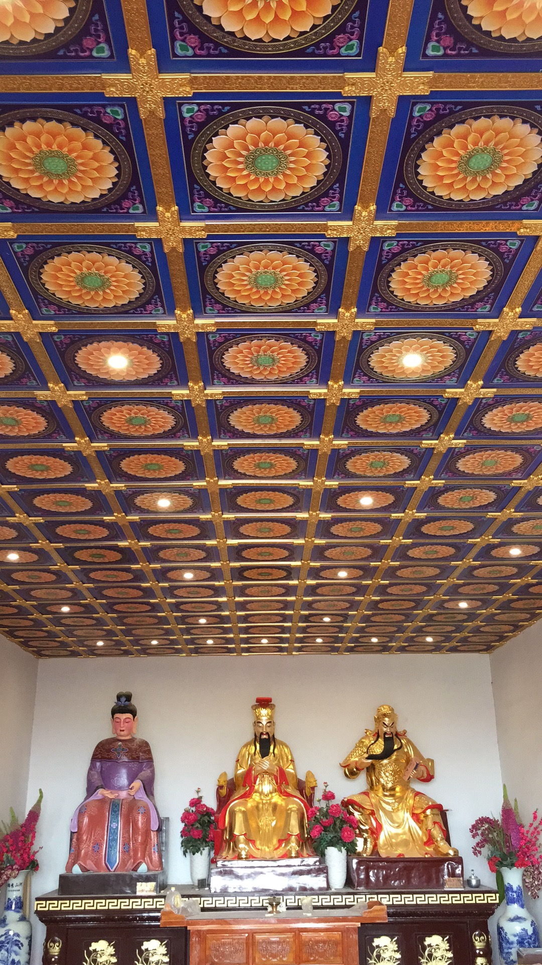仙缘古建寺庙功德多瓣莲花天花吊顶设计装修