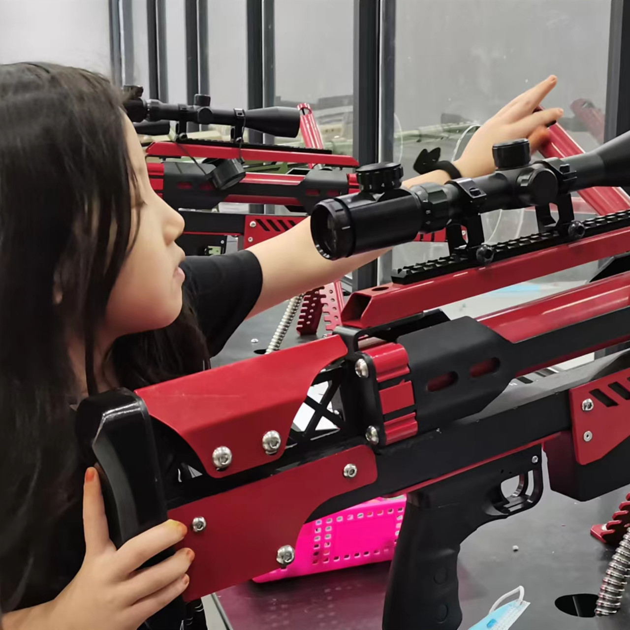 大型景区射击打靶游乐设备厂家新款游乐气炮项目