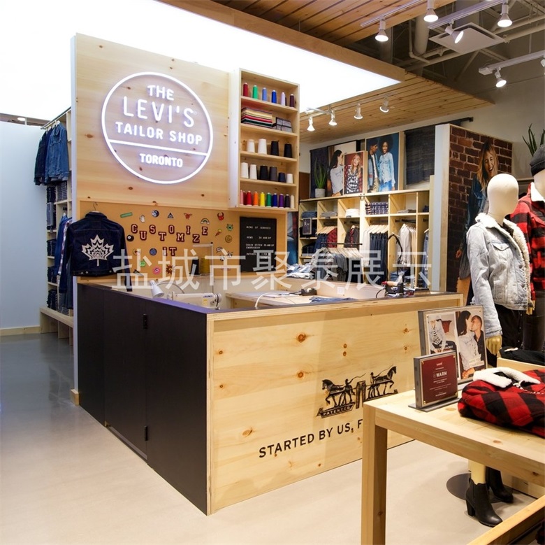 服装服饰展示柜定制，服饰商业道具定制